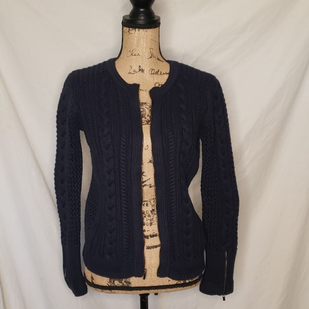 Banana Republic Women's Zipper Up Sweater Size Med - Picture 2 of 7